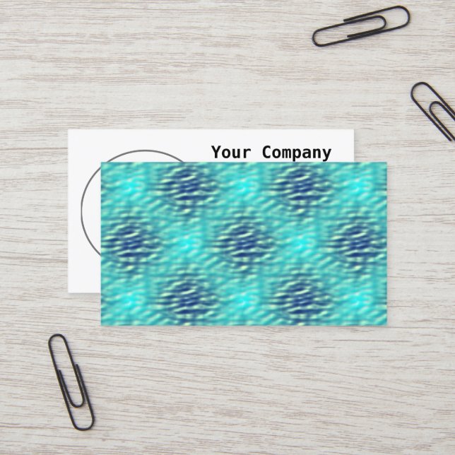 Ljus och Mörk Bassäng Vatten Mönster Visitkort (Fram/Back In Situ)