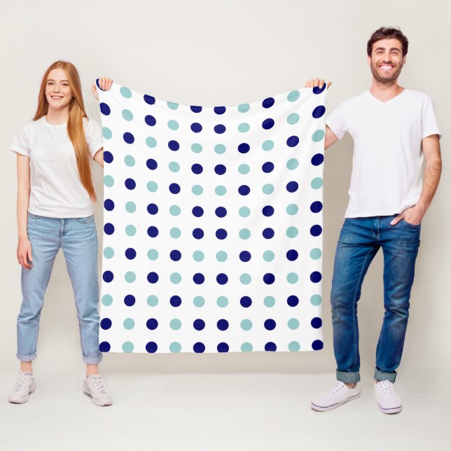 Ljus- och Mörk blått dockor Blanket Fleecefilt (På plats)