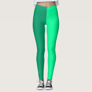 Ljus och Mörk grönt tvåtonsdelning Leggings