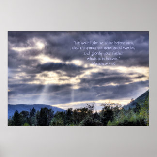 Ljus och Mörk HDR Skriv ut med skript, verse Poster
