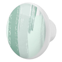 Ljus- och mörk mint grönt runt keramisk dragknapp