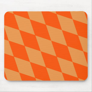Ljus och mörk orange harlekin diamant rutmönster musmatta
