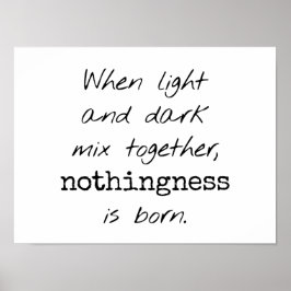Ljus och Mörk Poster