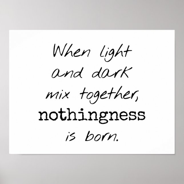 Ljus och Mörk Poster (Framsidan)