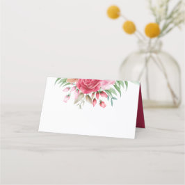 Ljus och Mörk Rosa ros Bröllop Bord Placeringskort