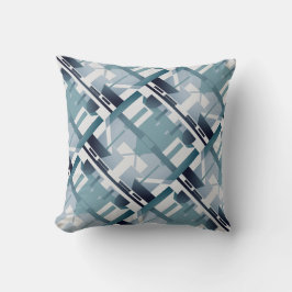 Ljus och Mörk Slate Teal on Benwhite Slanted Motif Kudde