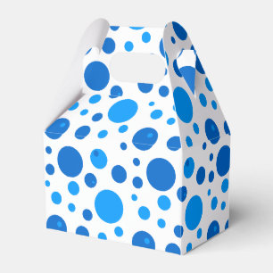 Ljus och mörkblå prickar presentbox presentaskar