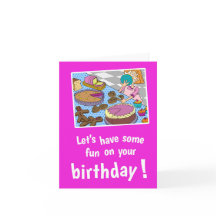 Ljus- och munkfödelsedagskort för flickor