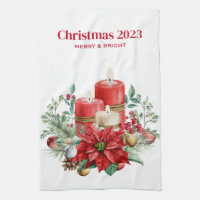 ljus och Poinsettia Bouquet-jul