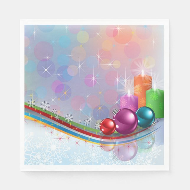 Ljus och prydnadsföremål pappersservett (Framsidan)