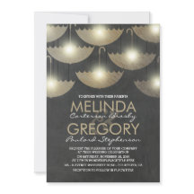 Ljus och Umbrellas Chalkboard Bröllop