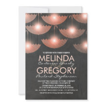 Ljus och Umbrellas Chalkboard Rosa Bröllop