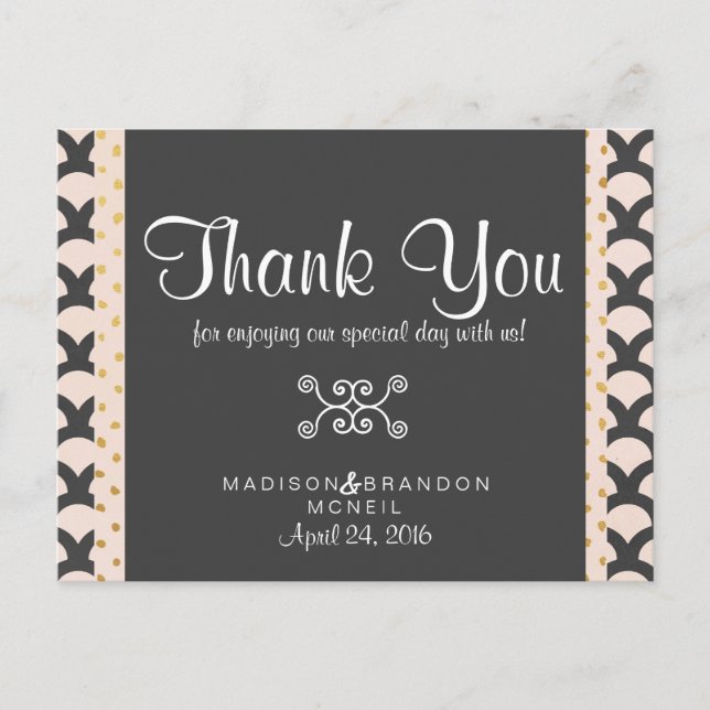 Ljus och vackert tack vykort (Framsida)