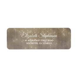 Ljus och Wood Dreamy Bröllop Returadress Etikett
