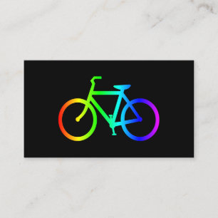 Ljus Ombre Regnbåge Cykel Visitkort