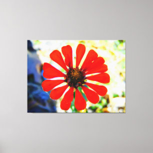 Ljus orange blomning canvastryck