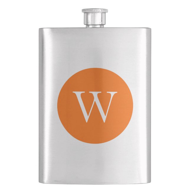 Ljus orange cirkelmonogram fickplunta (Framsidan)