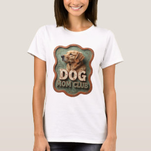 Ljus Orange DOG MOM CLUB Slitstark Konst T Shirt