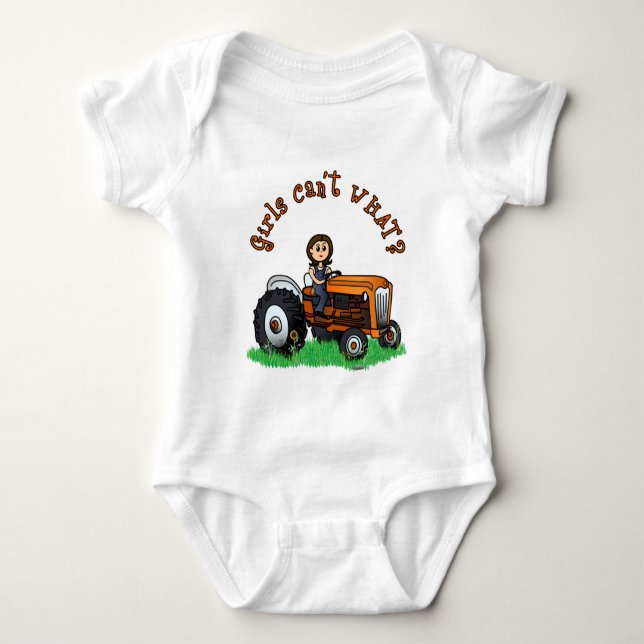 Ljus Orange Farmer Tee Shirt (Framsida)