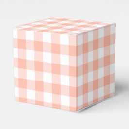 Ljus orange ginghamrutig presentbox för fest presentaskar