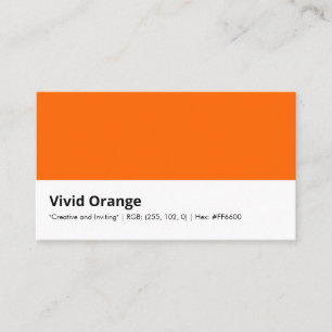Ljus Orange "Kreativ och inbjudande" Visitkort