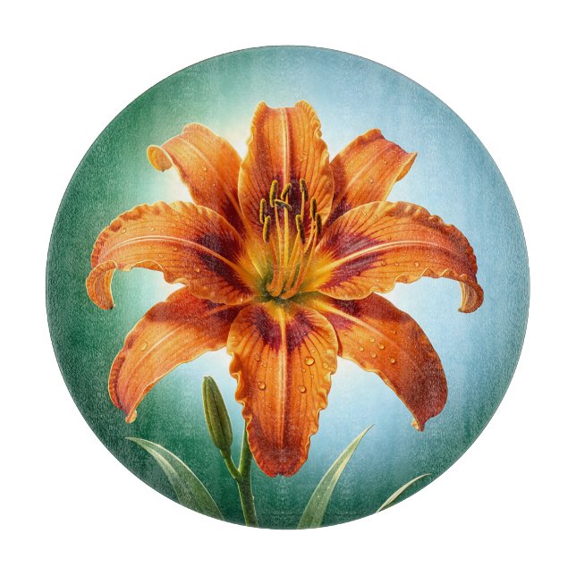 Ljus Orange Lilja Blomma Blommar (Framsidan)