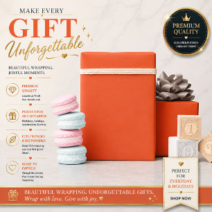 Ljus orange minimalistisk enfärgad bakgrund presentpapper