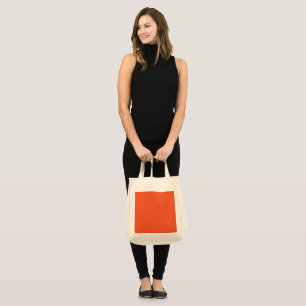 Ljus orange minimalistisk enfärgad bakgrund tygkasse