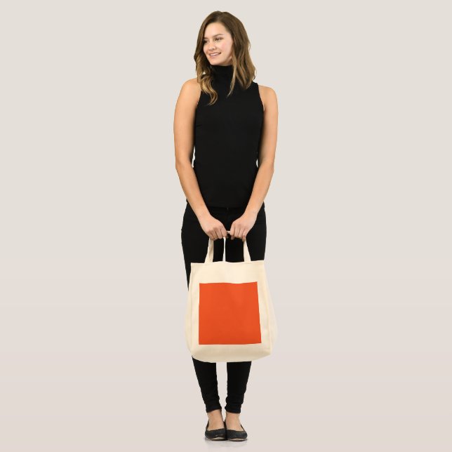 Ljus orange minimalistisk enfärgad bakgrund tygkasse (Fram (modell))