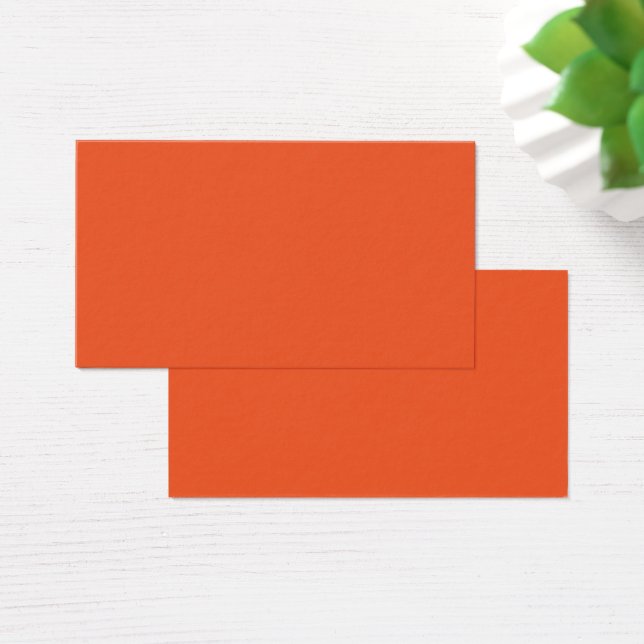 Ljus orange minimalistisk enfärgad bakgrund visitkort (Skivbord)
