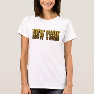 Ljus Orange NEW YORK Skräddarsydd T-shirt