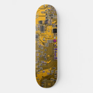 Ljus orange PCB-kretskortdesign för IT-proffs Mini Skateboard Bräda 18,5 Cm