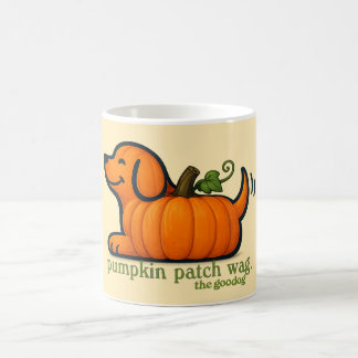 Ljus orange pumpa höst hundälskare kaffemugg