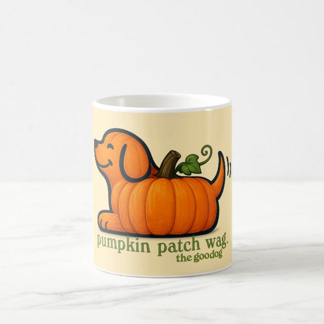 Ljus orange pumpa höst hundälskare kaffemugg (Center)