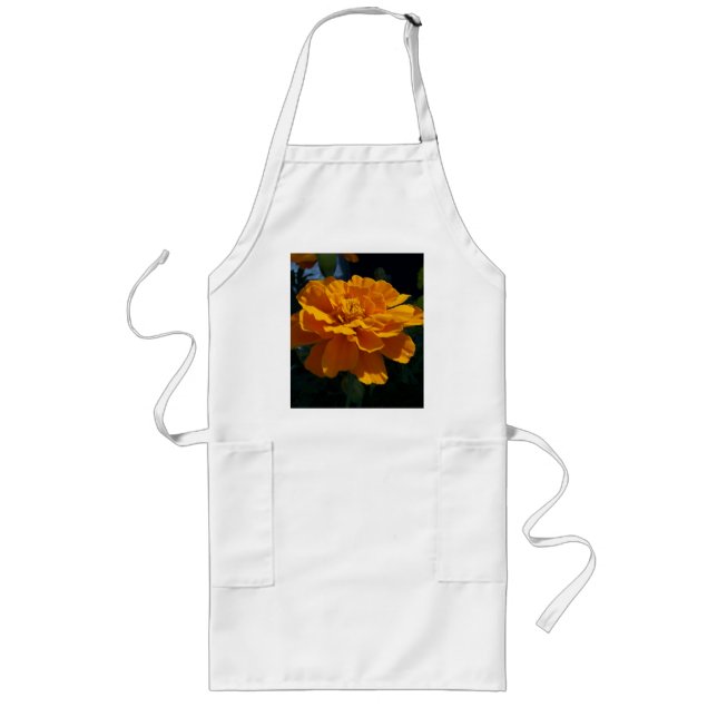 Ljus orange ringblomma långt förkläde (Framsidan)
