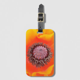 Ljus orange vallmo blomma bagagebricka
