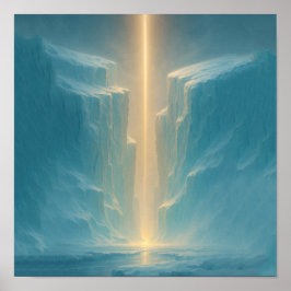 Ljus över glaciären poster