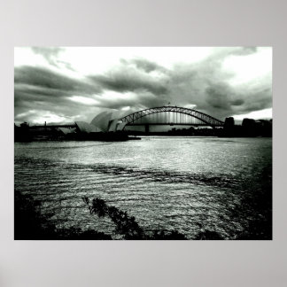 Ljus över hamnen poster