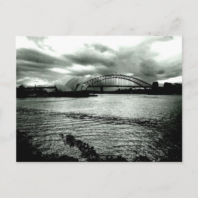 Ljus över hamnen vykort (Framsida)