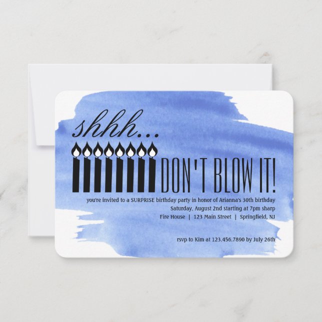 Ljus överraskning... LÅT INTE DEN!Födelsedag Inbjudningar (Framsida)