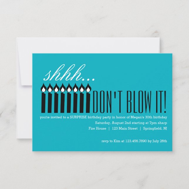 Ljus överraskning... LÅT INTE DEN! Inbjudningar (Framsida)