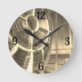 Ljus på en fyr rund klocka