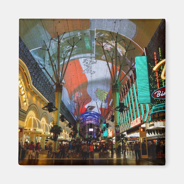 Ljus på Fremont Street Magnet (Framsidan)