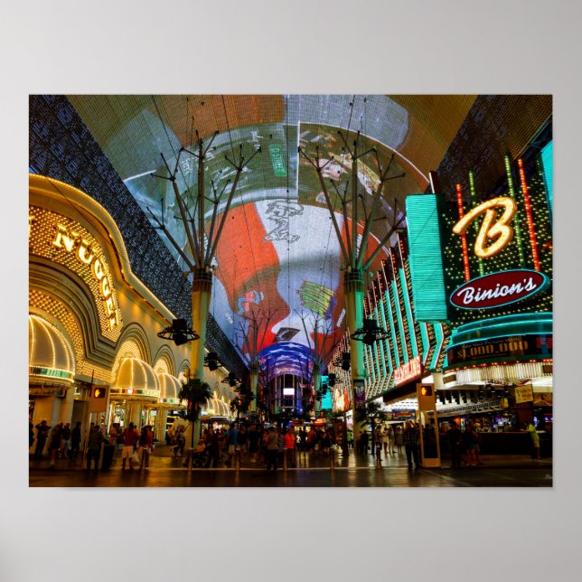 Ljus på Fremont Street Poster (Framsidan)