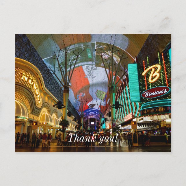 Ljus på Fremont Street Vykort (Framsida)