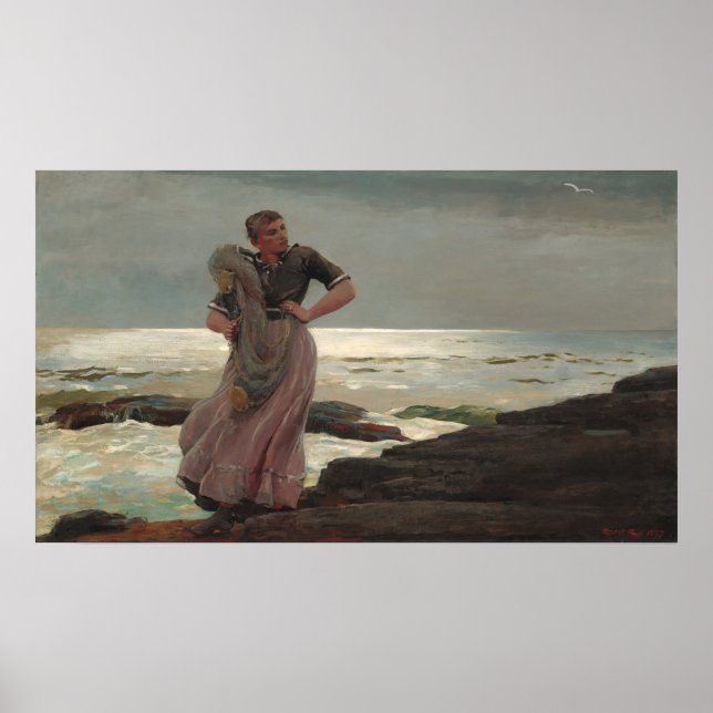 Ljus på havet - Winslow Homer Fine Art Poster (Framsidan)