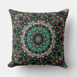 Ljus på mörk i medallion-stil kaleidoskop kudde