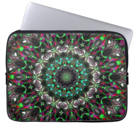 Ljus på mörk i medallion-stil kaleidoskop laptop fodral