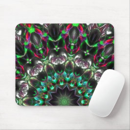 Ljus på mörk i medallion-stil kaleidoskop musmatta