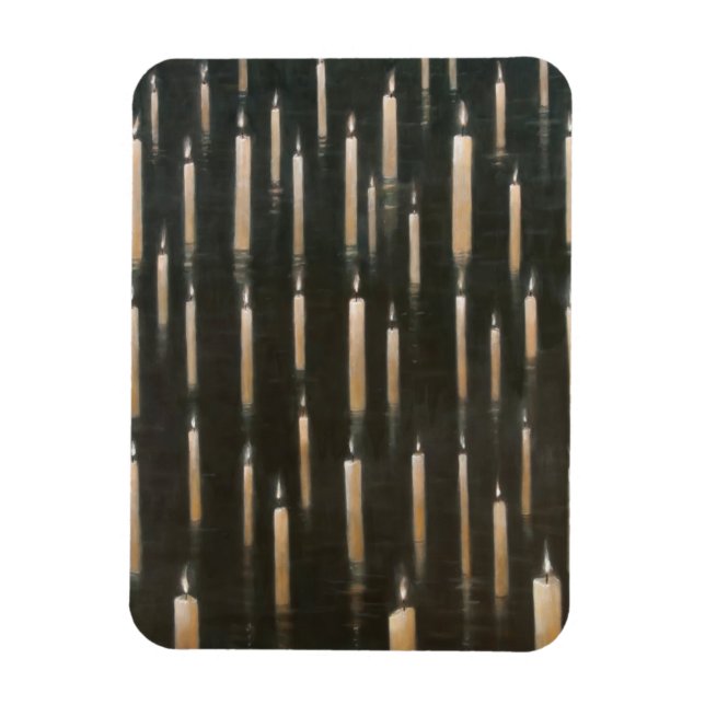 ljus på Sjö Udaipur India 2012 Magnet (Vertikal)